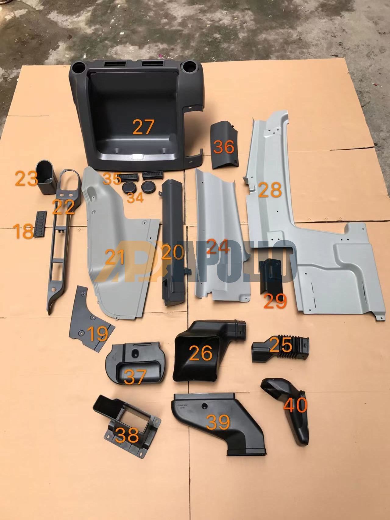 Factory Price Sale Excavator Spare Parts VOLVO EC210 EC240 E290 EC360 E460 Cab Interior Shell Decorative Plate Interior Trim