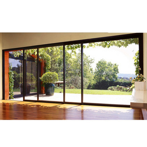 aluminium profile extrusion Exterior air tight metal sliding DOOR SOUND PROOF with frosted glass pocket doors big sliding door