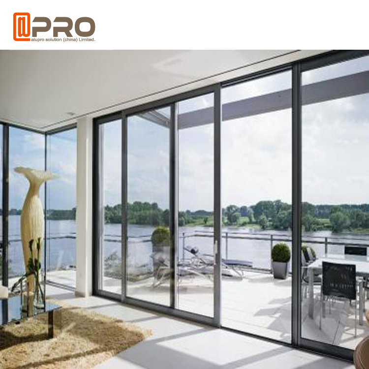 australian  balcony design patio lift slide aluminium frame double glass sliding doors