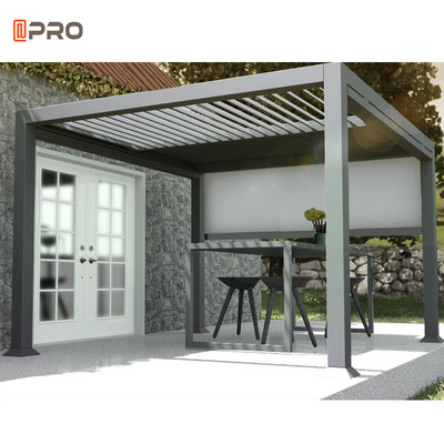 APRO Vergola opening sun louver shutter aluminum roof pergola louvre roof Motorized Waterproof Remote Control Louver Roof