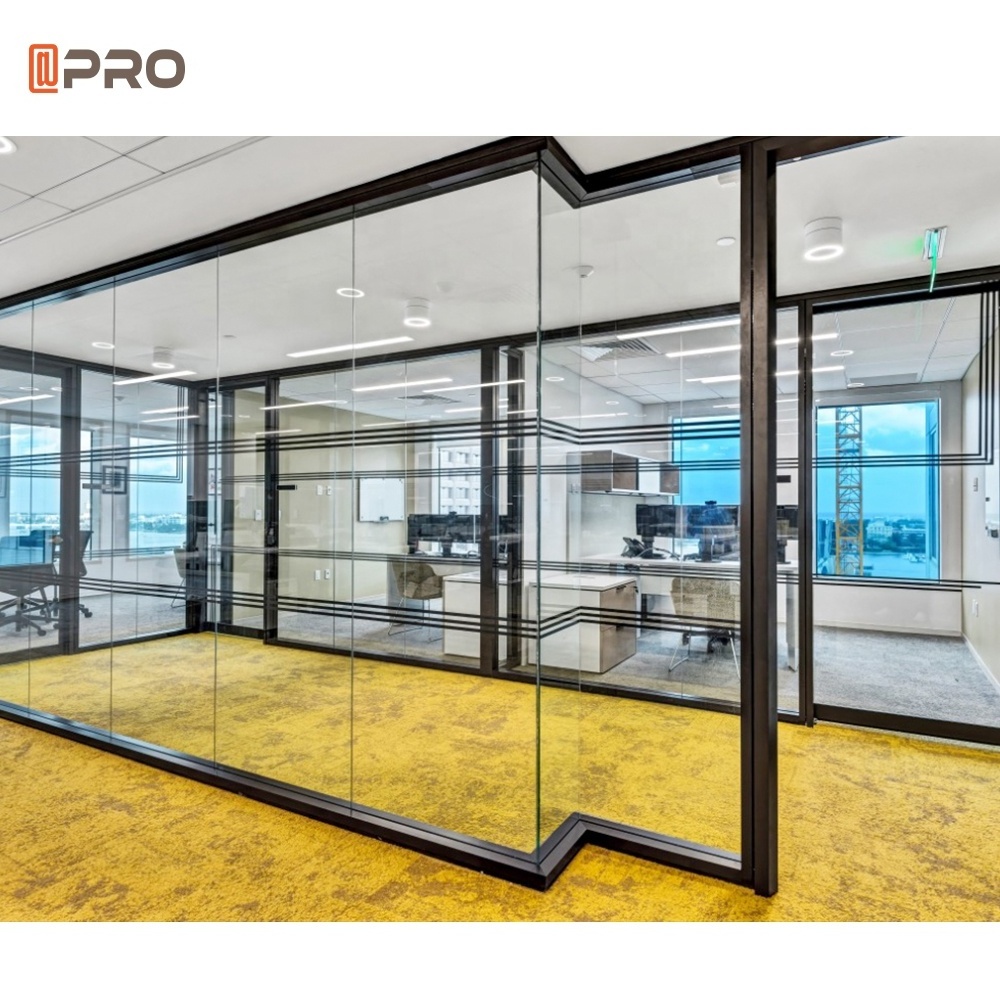 APRO design full view acoustic partition wall office divider partition soundproof office partition movable divider