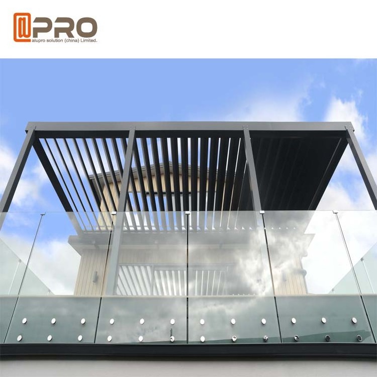 Aluminum U channel Glass Spigots Balustrade Fence railings designs aluminium handrail balcony railing designs glass balustrade