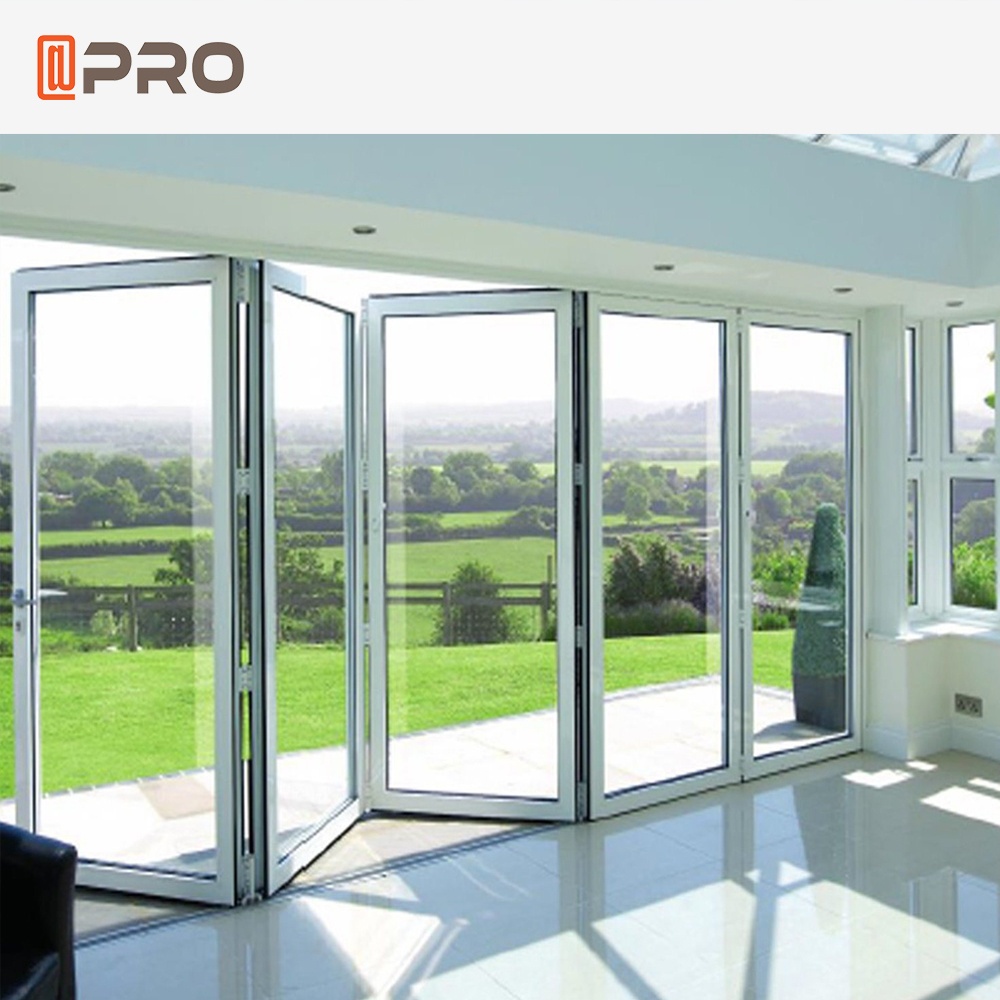 APRO American Hot Sale NFRC Certificate Aluminium Bi-Fold Door Glass  Accordion Door Patio Folding Doors