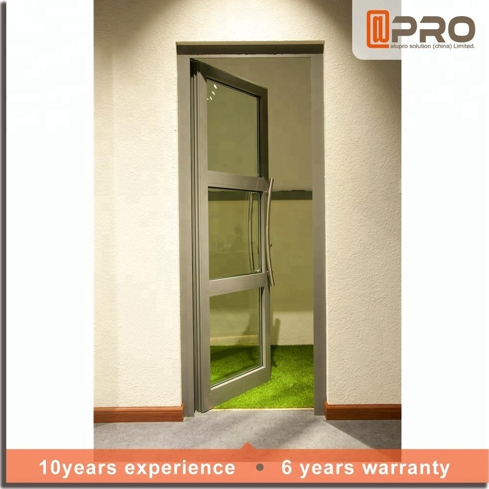 Latest technology heavy duty entrance used commercial glass door single glass frameless glass entrance partition doors design