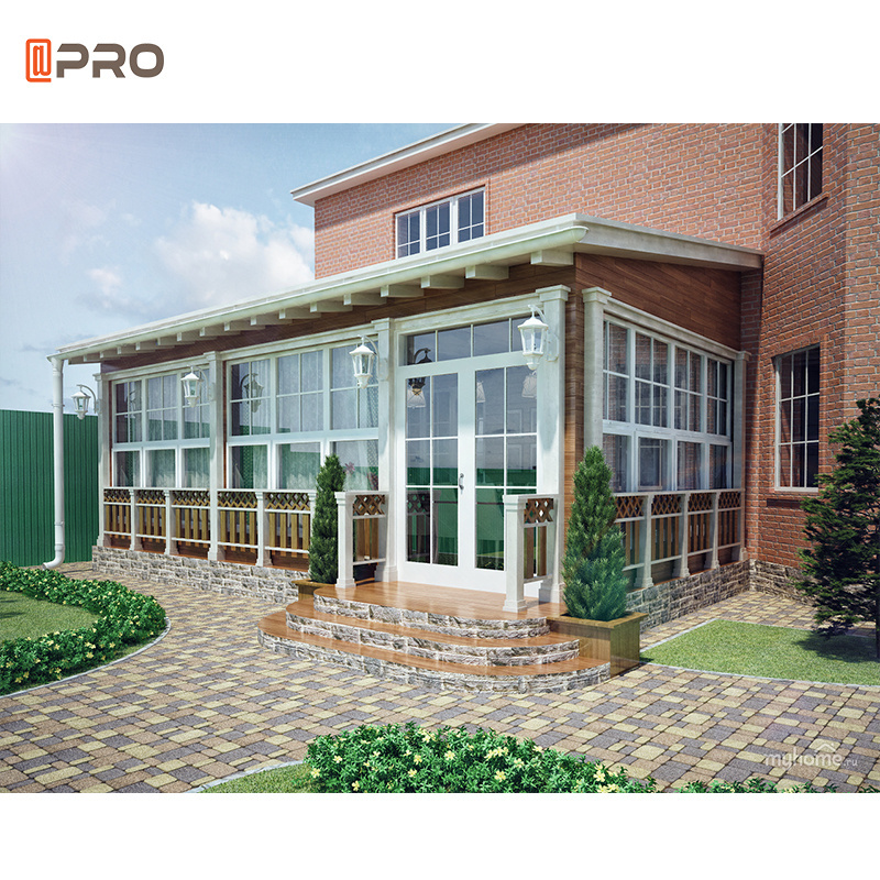 Luxury Conservatory Laminated Glass House For Apartment Sunroom Garden Veranda Villa Living Portable Aluminum Glass Sunroom