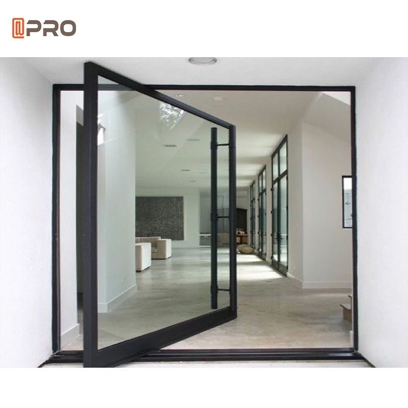 New style Entrance Pivot Front Door Aluminum Glass Pivot Entry Spring Door Closer Aluminum Floor Pivot Entry Doors