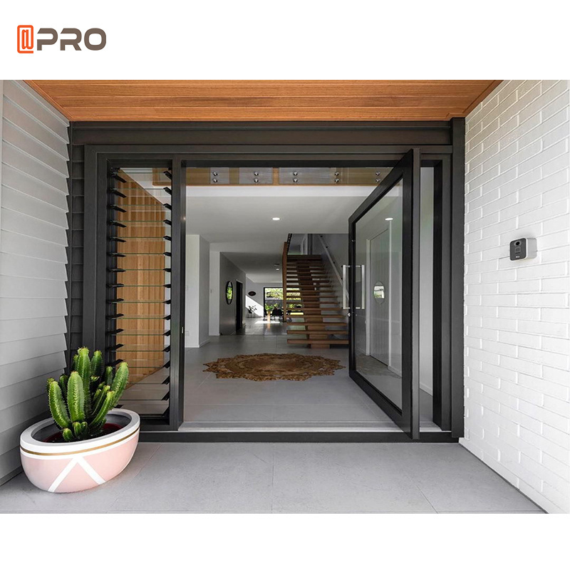 New style Entrance Pivot Front Door Aluminum Glass Pivot Entry Spring Door Closer Aluminum Floor Pivot Entry Doors