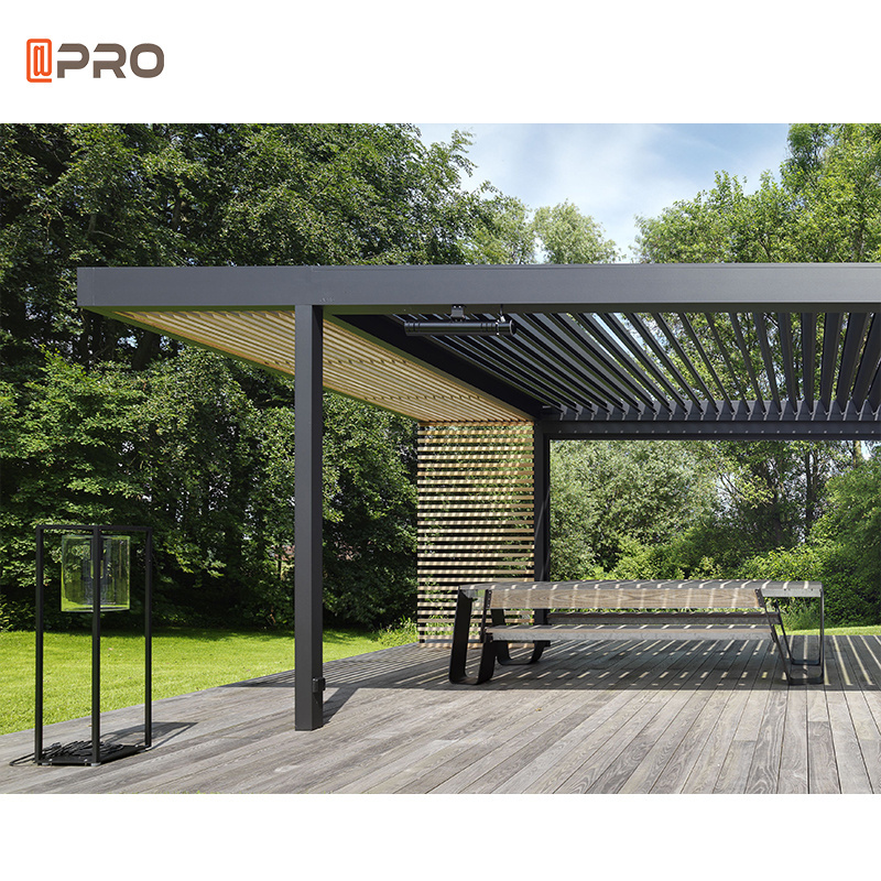 new arrival   Pergola Outdoor Waterproof Square Adjustable Shutter Aluminum Louver gazebo outdoor Roof pergola aluminium outdoor