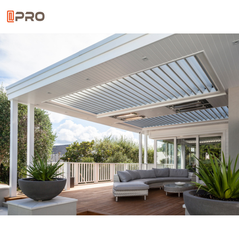 High Quality Outdoor Aluminum Retractable Sun Louver roof Insulated roof panels outdoor garden PERGOLA