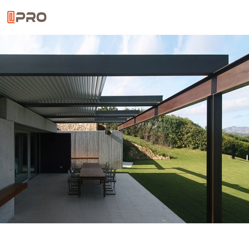 High Quality Outdoor Aluminum Retractable Sun Louver roof Insulated roof panels outdoor garden PERGOLA