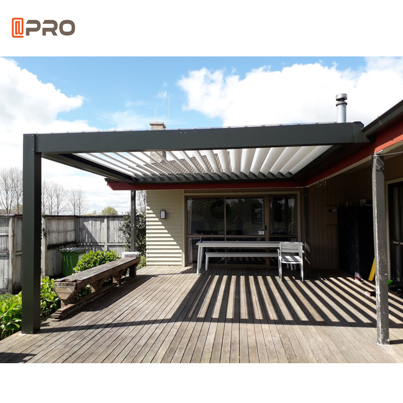 High Quality Outdoor Aluminum Retractable Sun Louver roof Insulated roof panels outdoor garden PERGOLA