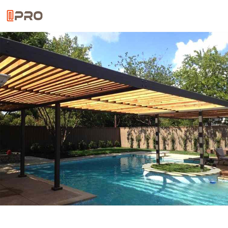 High Quality Outdoor Remote Control Louvered Roof Gazebo Used Arches Arbours Pergolas Aluminium Kits Retractable for Sale