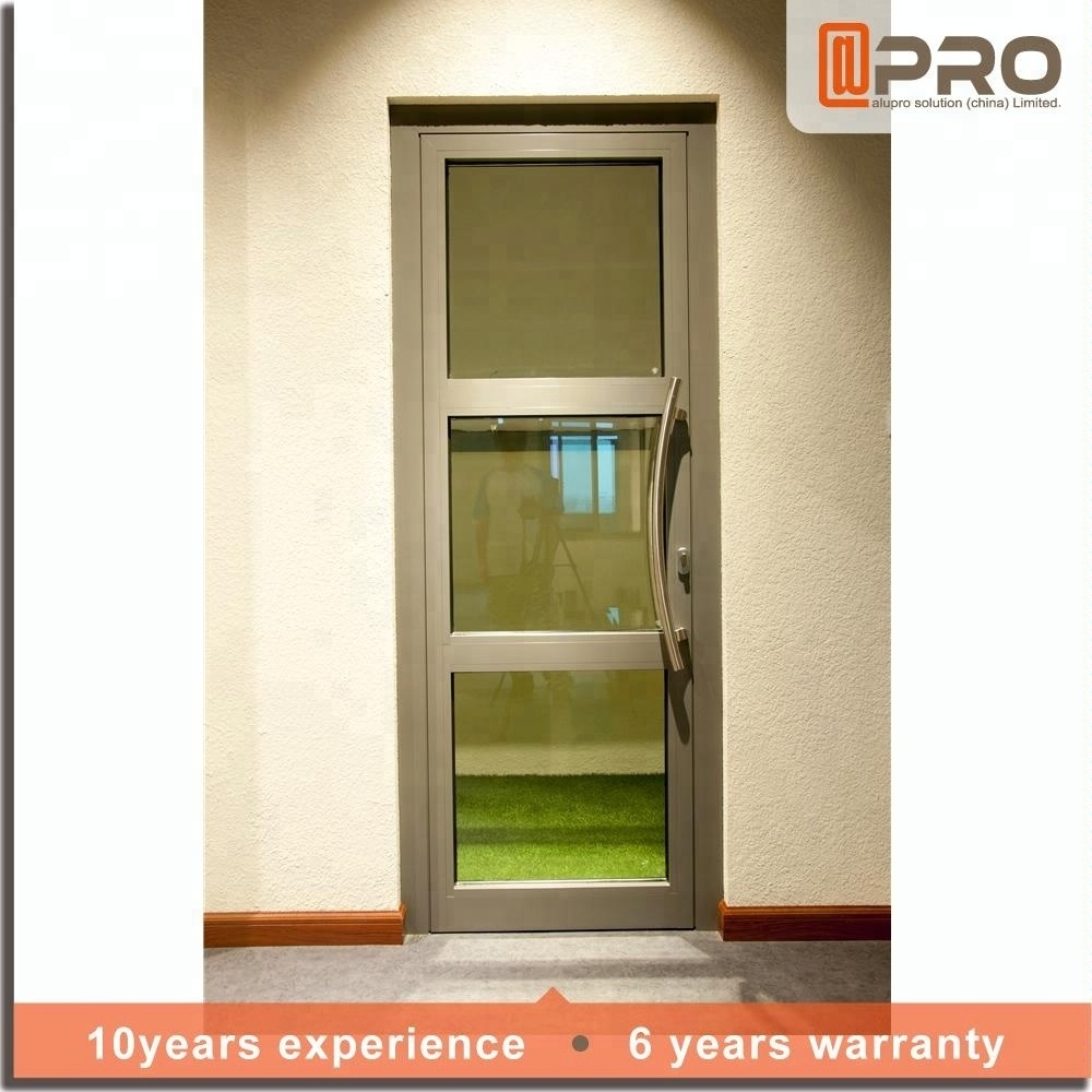 Latest technology heavy duty entrance used commercial glass door single glass frameless glass entrance partition doors design