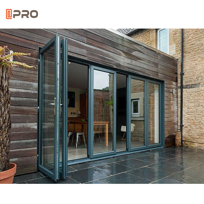 APRO aluminum doors aluminium bifold patio folding glass doors outswing energy efficient bifold door