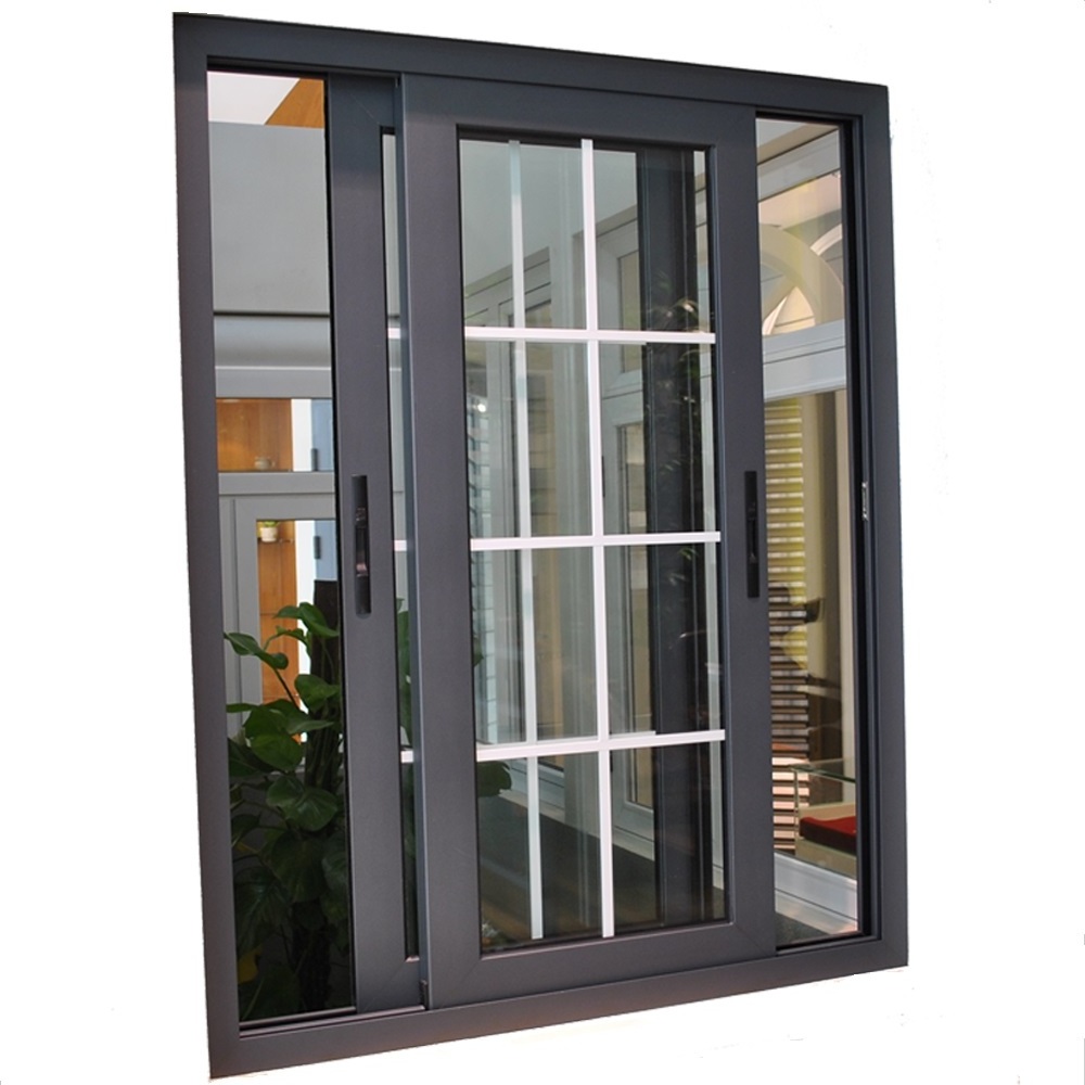 factory Price philippines used house new design modern latest Grill Design windows aluminium frame sliding glass window