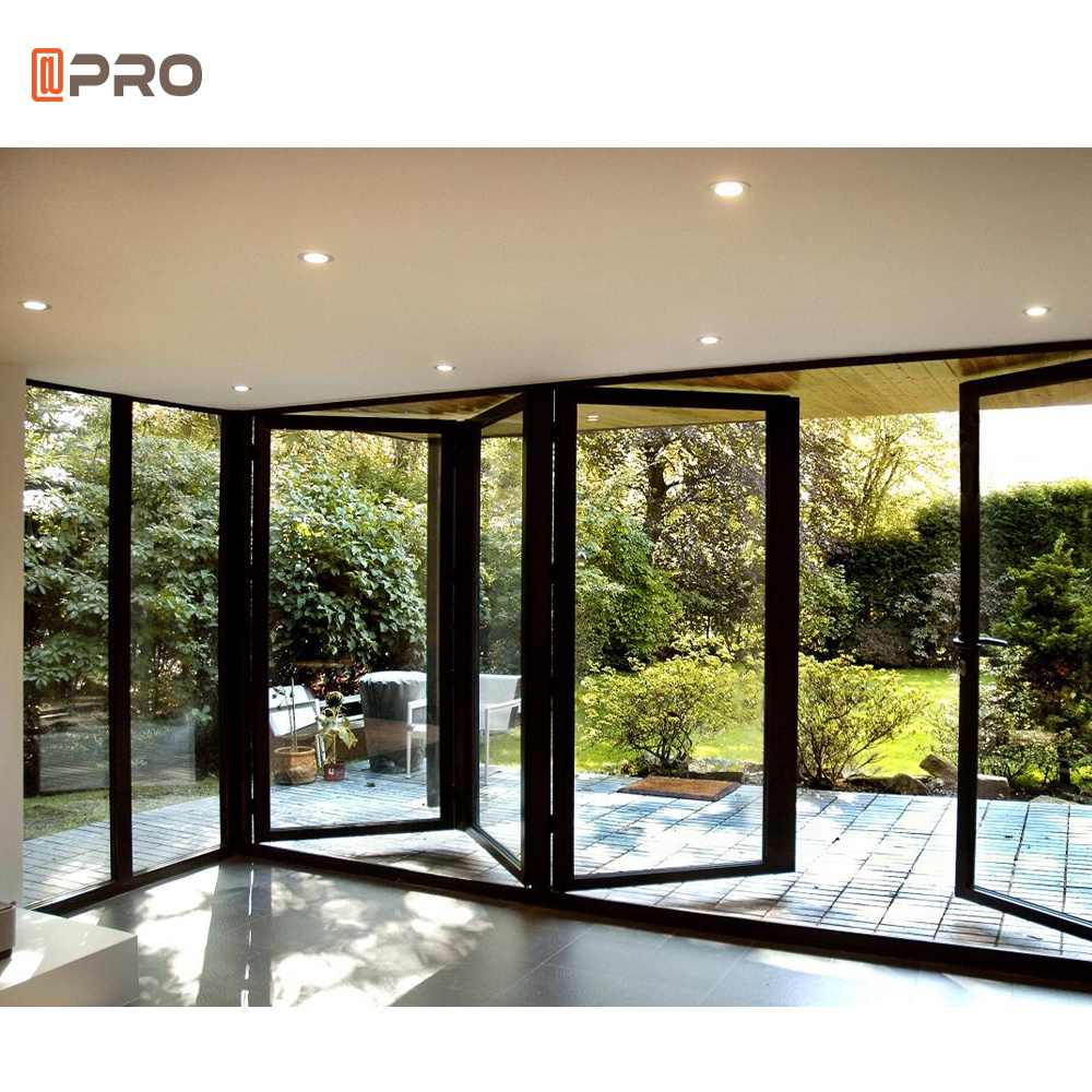 APRO CSAus certification factory price heat insulation system double triple glazed aluminium sliding folding doors