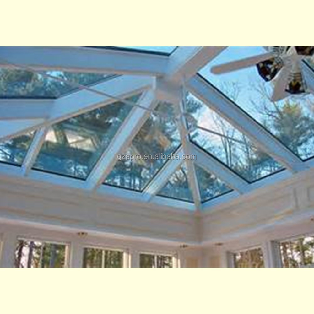 Morden house skylight tempered laminated glass international standard canopy fixed skylight curtain sheets spider glass skylight