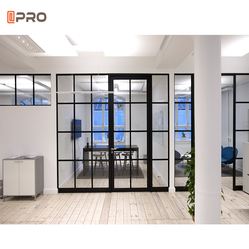 Customization Aluminium Frame Office Glass Partition Office Glass Wall Partitions Folding Office Partitions