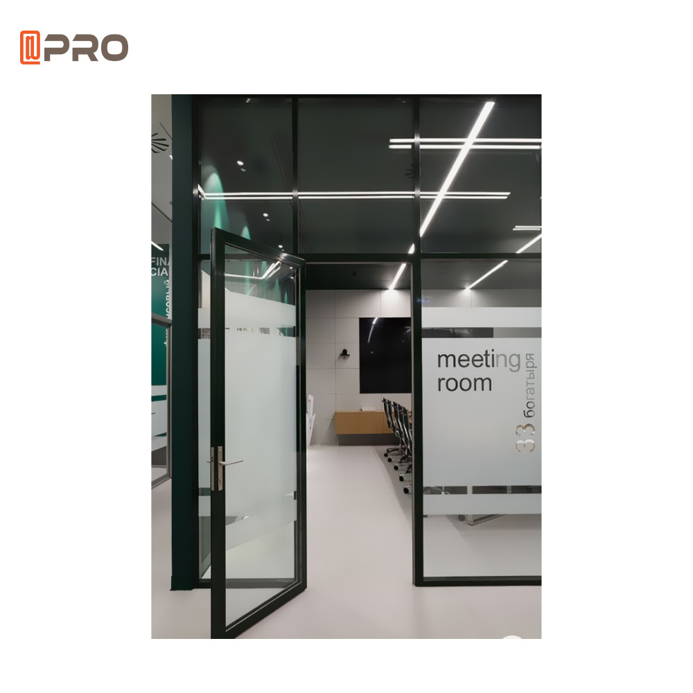 APRO 2024 Latest Vertical Frame design office partition Customized office glass wall system partition divider wall