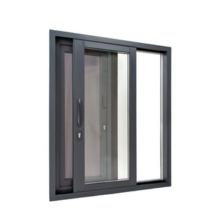 latest Modern sliding window sections grill design tempered glass commercial french aluminium double glass office sliding window