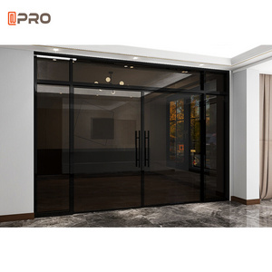 New Building Project Customized Aluminum Door Aluminium Bathroom Doors Aluminium Automatic Hinges Swing Pivot Door