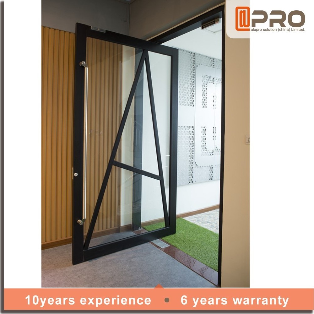 New Building Project Customized Aluminum Door Aluminium Bathroom Doors Aluminium Automatic Hinges Swing Pivot Door