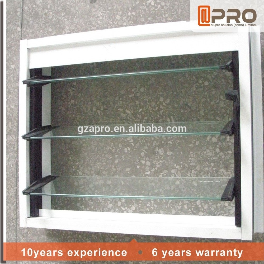 Adjustable Aluminum Glass Louver window With Removable Screen as 2047 standard price of glass louver window shutters