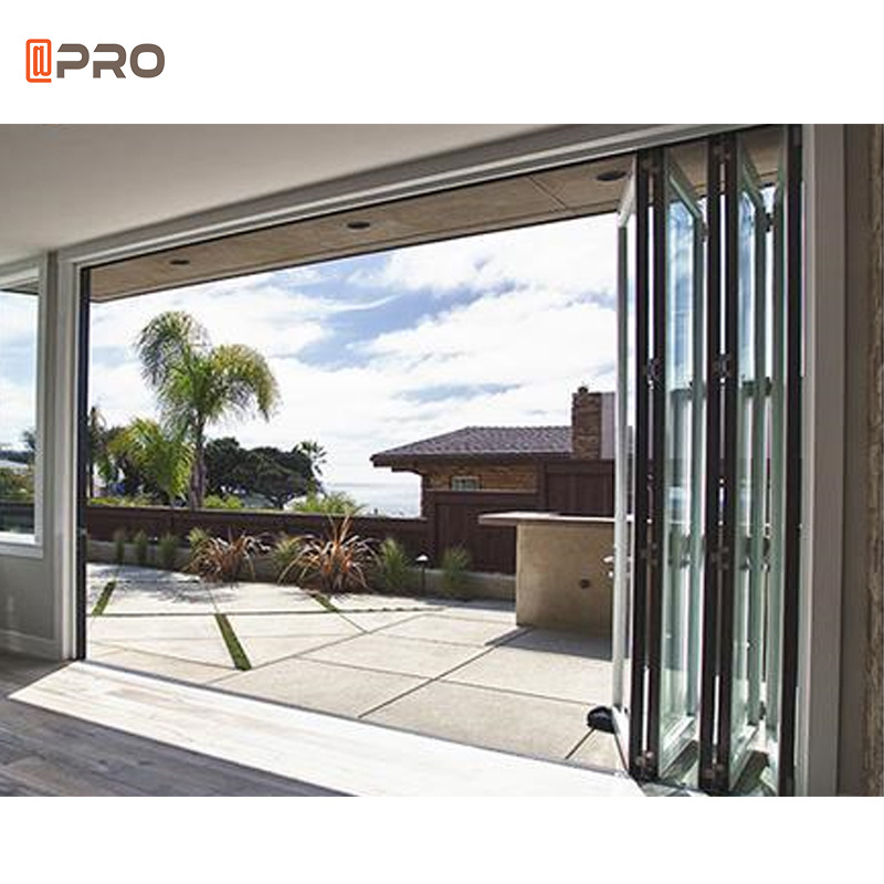 APRO aluminum doors aluminium bifold patio folding glass doors outswing energy efficient bifold door