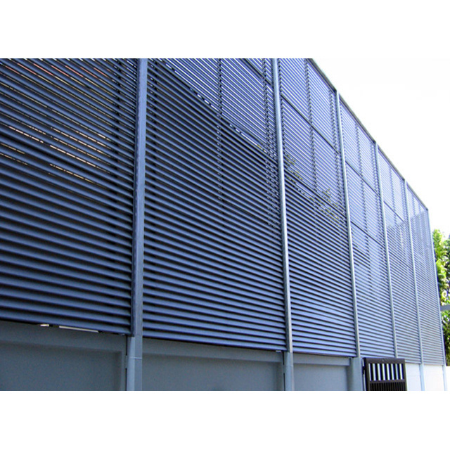 2021 wholesale Aluminium Motorised Sun Shades Louver 2.0mm Thickness Louver Curtain Wall sunshade door sunscreen louver