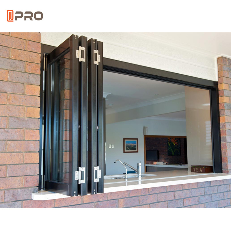 2024 APRO high quality sound proof Aluminium Windows bifold glass window screens bifold aluminium doors and windows