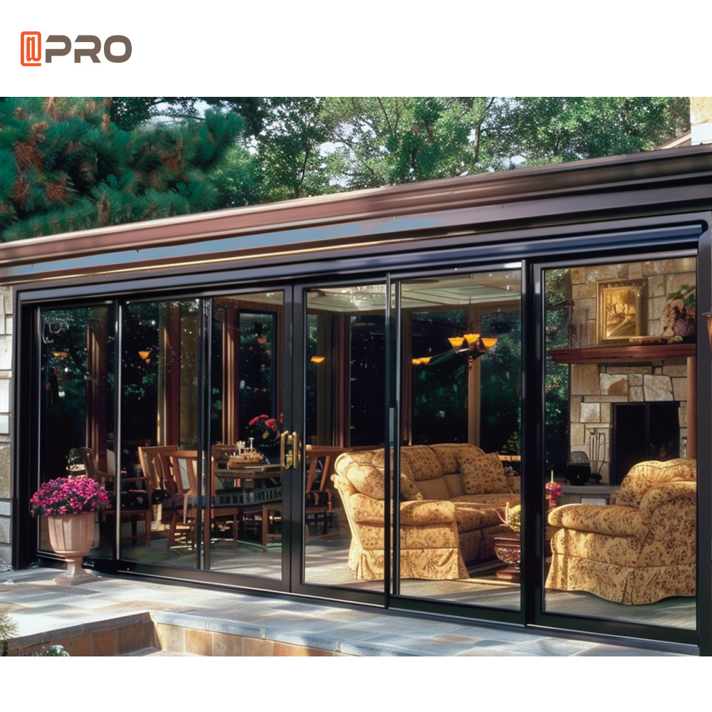 latest Modern prefabricated glass house glass garden house windows and doors Outdoor glass sunroom sunshade house