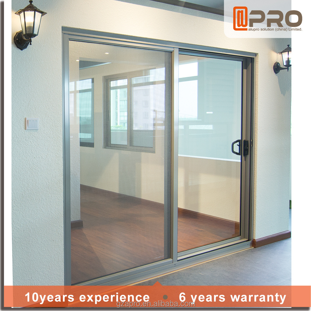 Low price single panel residential automatic pocket doors Comfortable new design sliding aluminium bronze color sliding door