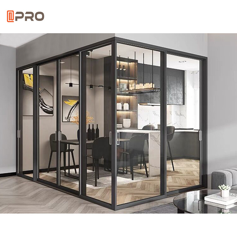 Latest home designs living room glass room partition Vertical Frame design dividers partitions screen divider room