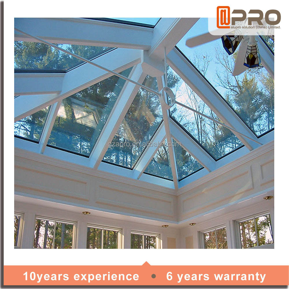 New Modern rain proof polycarbonate skylight roofing roof skylight Tempered glass Bi Folding Sliding Swning Window Skylight