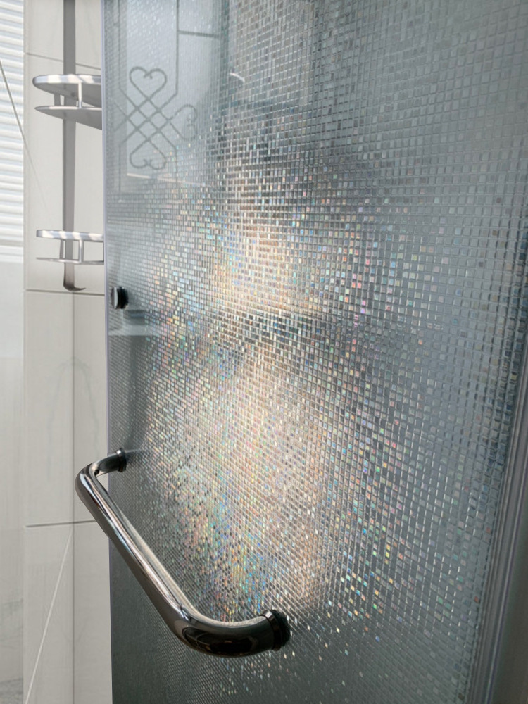 Removable glueless static cling window film privacy glass door film shower room decorative film