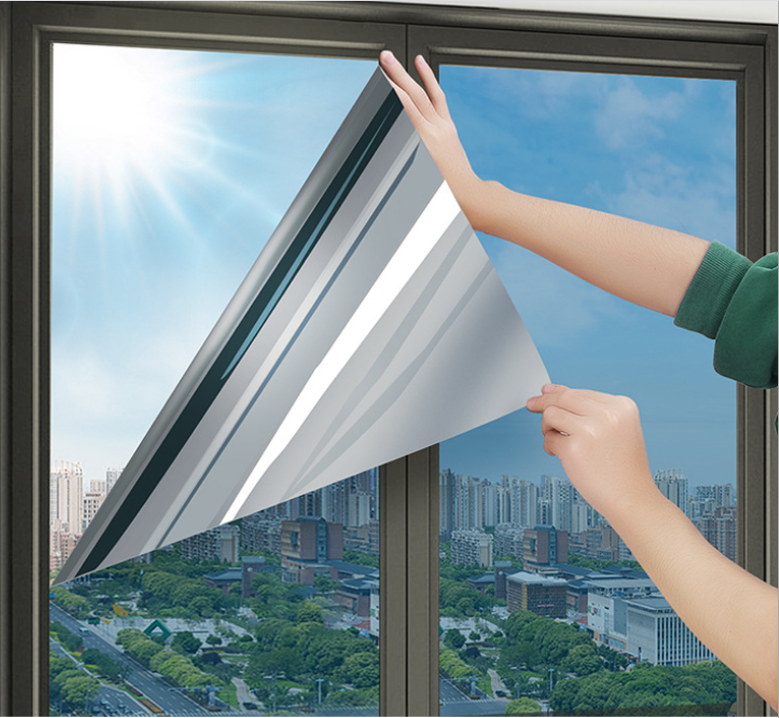 Silver mirror reflective building window film building one way mirror reflective window film glass foil