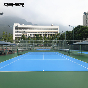 Good quality factory price plastic colorful athletic silicon pu tennis sport court floor