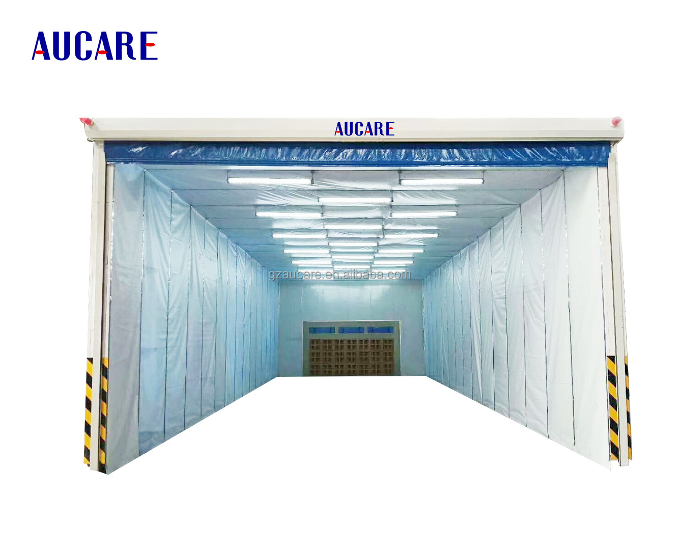 customized length PVC fireproof electric soft curtain dry filter  mobile paint booth for furniture