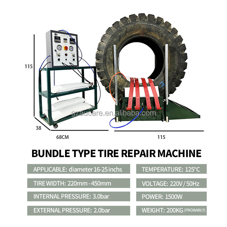 Tire repair tools tyre vulcanizer tyre repair air tool rubber gaskets vulcanizing machine with Short circuit fuse