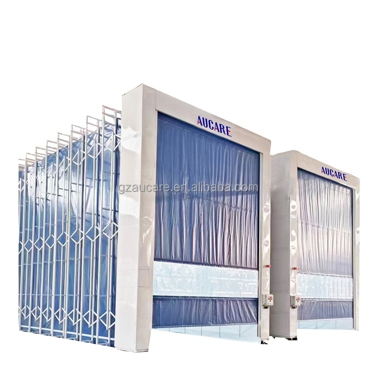 customized length PVC fireproof electric soft curtain dry filter  mobile paint booth for furniture