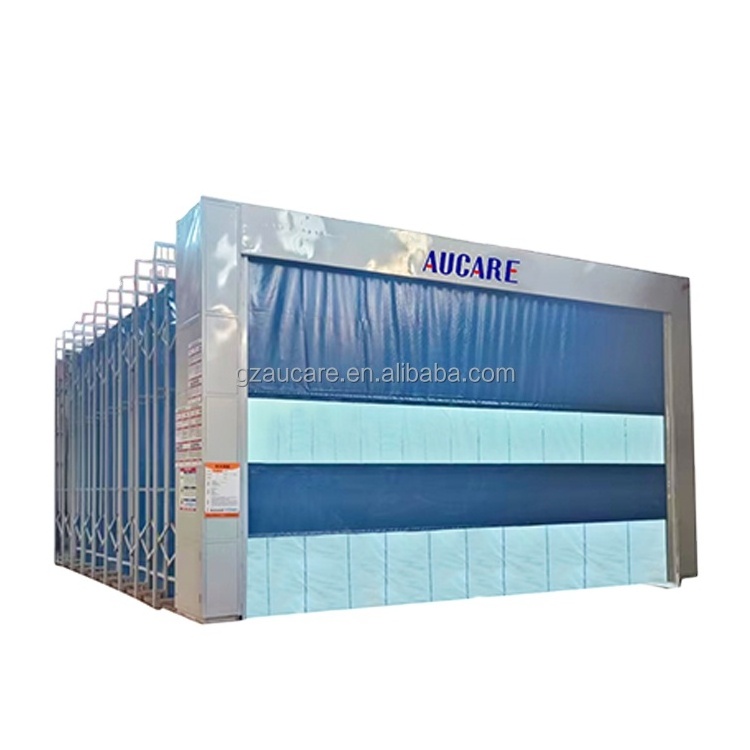 customized length PVC fireproof electric soft curtain dry filter  mobile paint booth for furniture