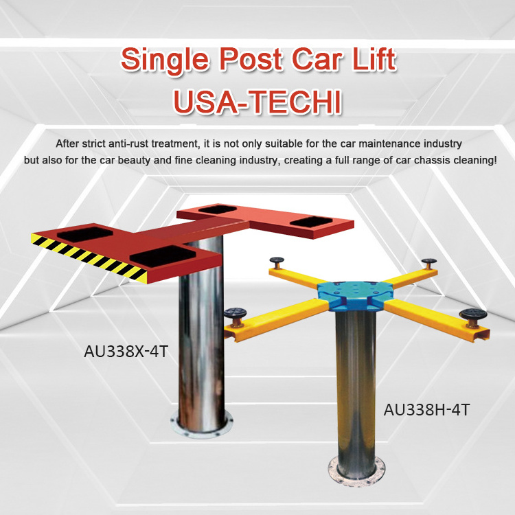 CE certificated 4000kg penumatic  working anti-rust hydraulic  in ground single post car lift  for car wash