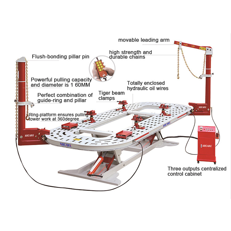 whole platform lifting electric pump penumatic  pump  Car Body Collision Repair Frame Bench/Auto Chassis Pulling Machine