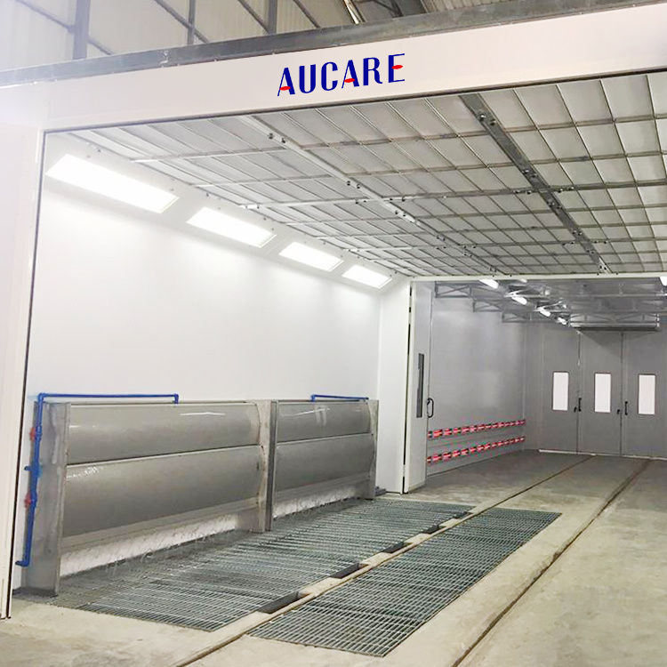 CE approved dust free water curtains furniture spray booth drying room paint wooden parts spray booths