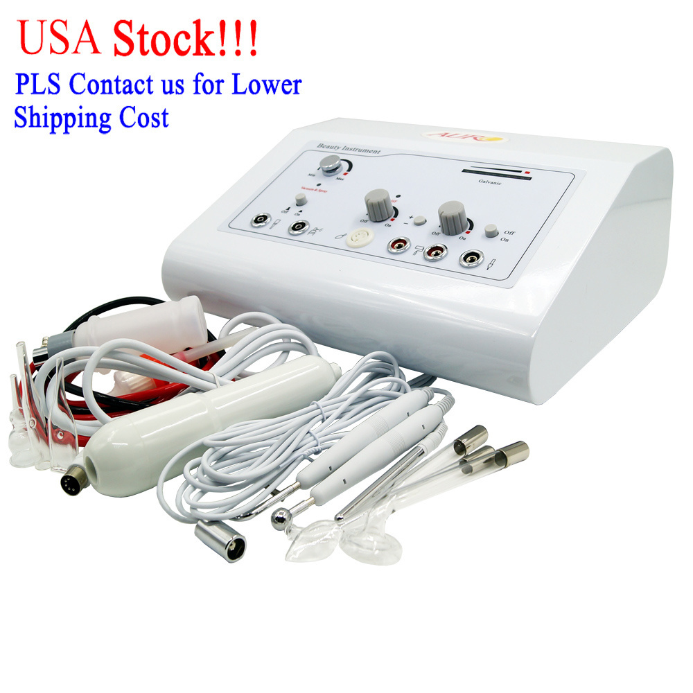 Au-303A Vacuum Galvanic Beauty Machine 4 in 1 Facial Machine High Frequency Portable Facial Enhance Machine