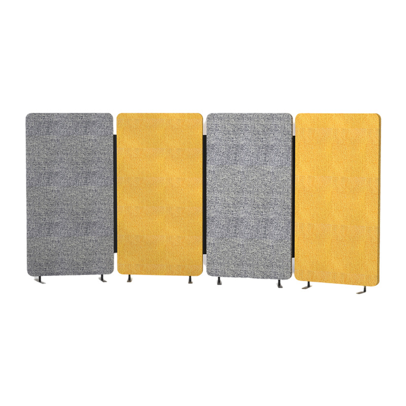 Customized 100% Polyester Fiber Acoustic Folding Screen Divider Sound Absorb Movable Office Partition