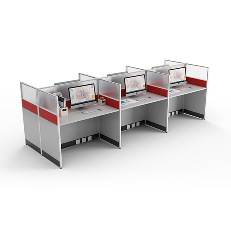 Modern Design Office Furniture 6 Person People Seat Staff Open Office Cluster Workstation