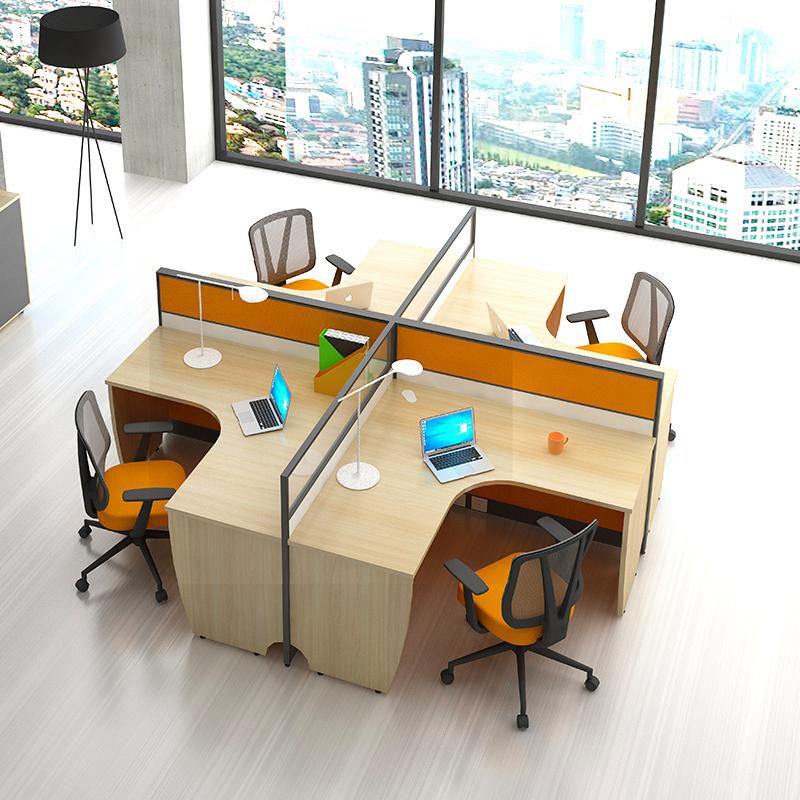 2023 Modern Office Workstation 2/4/6 Seater Office Furniture Desks Call Center Cubicles Partition Office Workstations