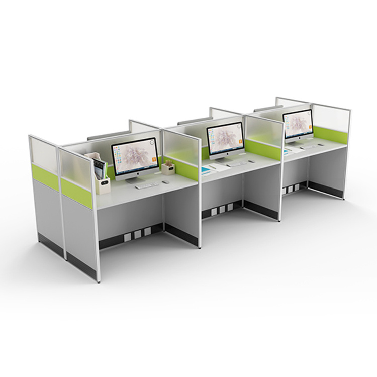 Modern Design Office Furniture 6 Person People Seat Staff Open Office Cluster Workstation