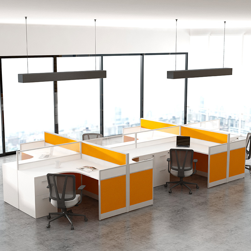 2023 Modern Office Workstation 2/4/6 Seater Office Furniture Desks Call Center Cubicles Partition Office Workstations